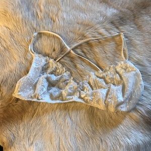 Free People white lace bra